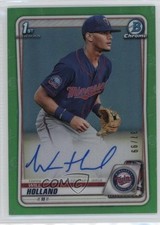 2020 Bowman Chrome Prospect Green Refractor 37/99 Will Holland #CPA-WH Auto 01nw