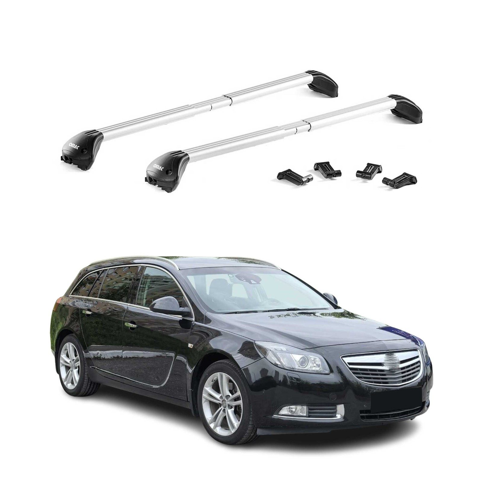 Barres de toit Opel Insignia Break 2008-2022, prêtes pour vos vacances au ski