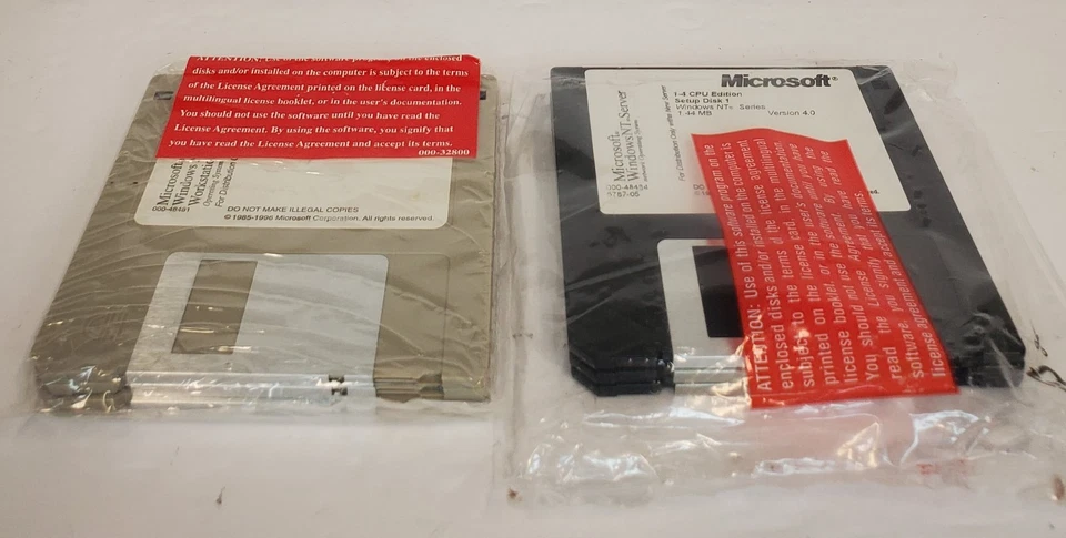 Microsoft Windows NT Server & NT Workstation Ver 4.0 Floppy Disks - OEM SEALED - Image 4 of 4