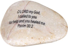Engraved Stone: Psalm 30:2 :O Lord My God, I Called to You for Help and You