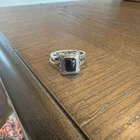 Brighton VINTAGE Sterling Silver Black Onyx Ring **RETIRED**