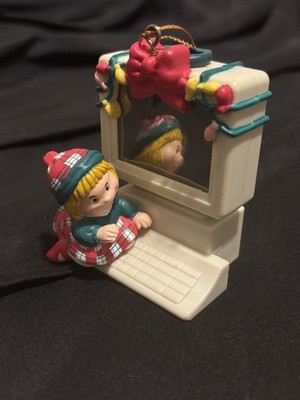 House of Lloyd Christmas Around the World Ornament 1996 Girl Computer