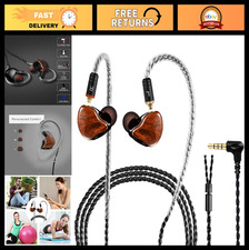 HiFi Stereo In-Ear Monitor Earbuds, Dual Driver Wired Headphones, Noise Cancelli