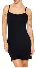 Women's Forever 21 Black Denim Bodycon Cami Mini Dress Size Medium