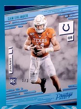 RARE! BLUE 2021 Panini Prestige #261 Sam Ehlinger Xtra Points  1/3 RC Colts QB