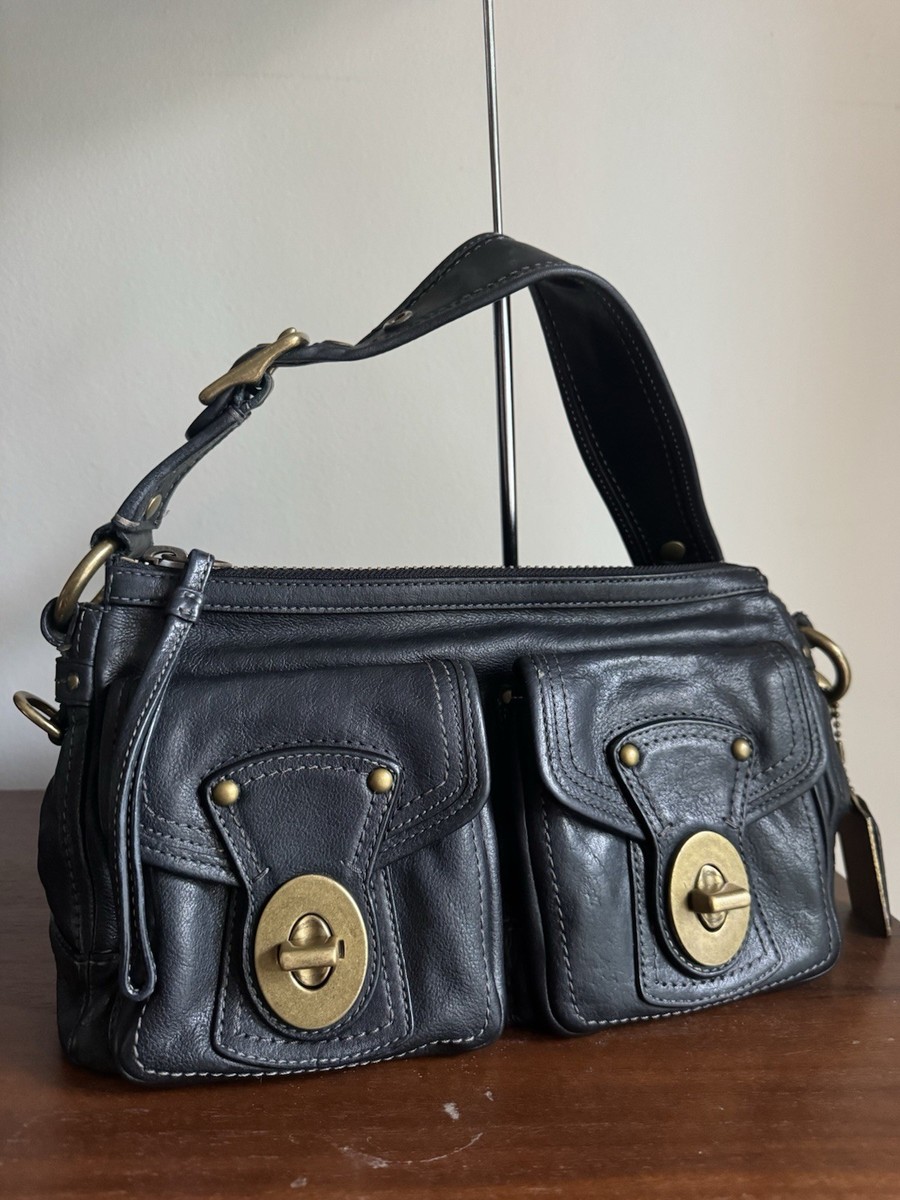COACH Authentic Legacy 65th Turnlock Leather Shoulder Bag 10328