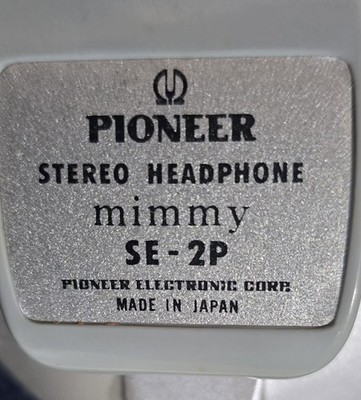 Vintage Pioneer Stereo Headphones Model Se-2p Made in Japan for