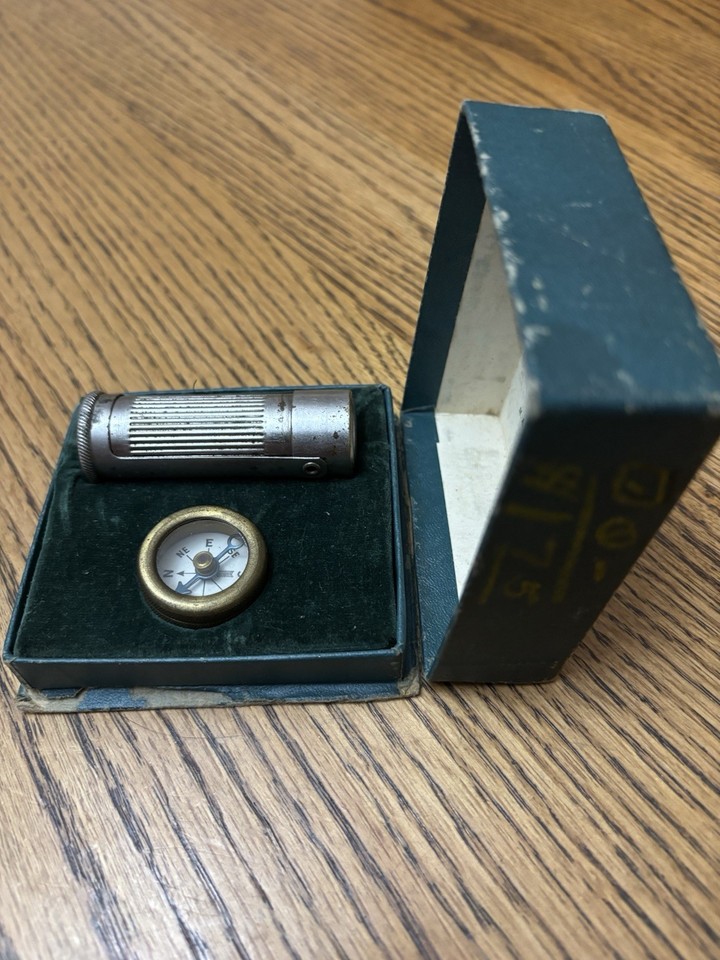 Vintage Marbleโs Outerโs 301 Gift Set MSA 1930โs Compass Match Box ...