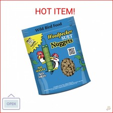 C S Woodpecker Suet Nuggets, Outdoor Wild Bird Food for Woodpeckers, Flickers an