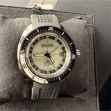 Bulova Oceanographer GMT Automatic Diver Watch, Rubber Band, Box