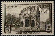 FRANCE 1938  ARC DE TRIOMPHE D'ORANGE   YT n° 389 neuf ★★ Luxe / MNH (A)
