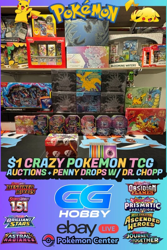 $1 POKEMON TCG SEALED AUCTIONS W/ DR.CHOPEMALL