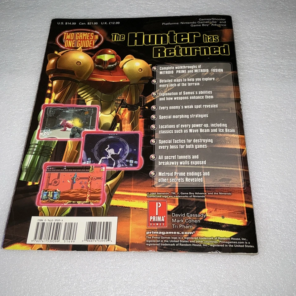 Metroid Prime and Metroid Fusion Two Games in One Guide Prima Book Strategy Gc - Image 2 of 4
