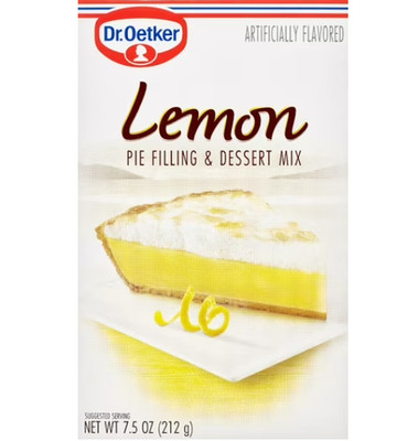 Dr. Oetker Lemon Pie Filling & Dessert Mix (Pack of 2) 7.5 Ounce Boxes
