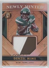 2020 Panini Gold Standard Newly Minted Memorabilia Prime 22/49 Denzel Mims ni4
