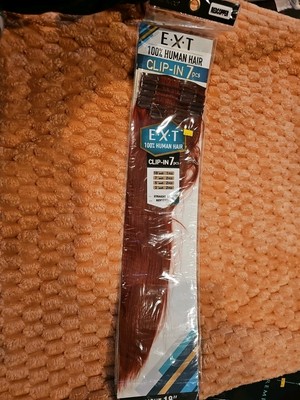 E.X.T 100% Human Hair Clip-in Straight extensions 18'' Red-Copper