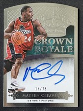 Mateen Cleaves 2014-15 Panini Preferred Crown Royale Auto /75 #121