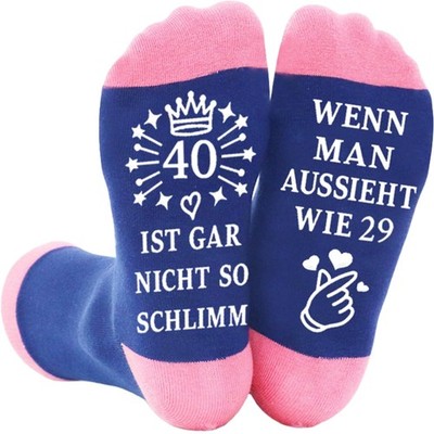 40 Geburtstag Socken Frauen, Frau Geschenk Socken 38-42, 40. Geburtstag Lustige