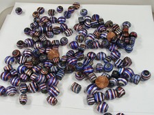 One Pound Assorted India Handmade Foil Glass Beads Wholesale Bulk SRG-98  