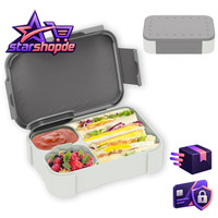 Brotdose Kinder 900Ml Auslaufsicher Bento-Box FäCher Mikrowelle