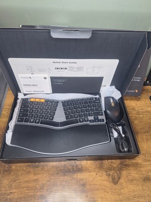 ProtoArc Bluetooth Ergonomic Wireless Keyboard & Mouse, EKM04 Mini