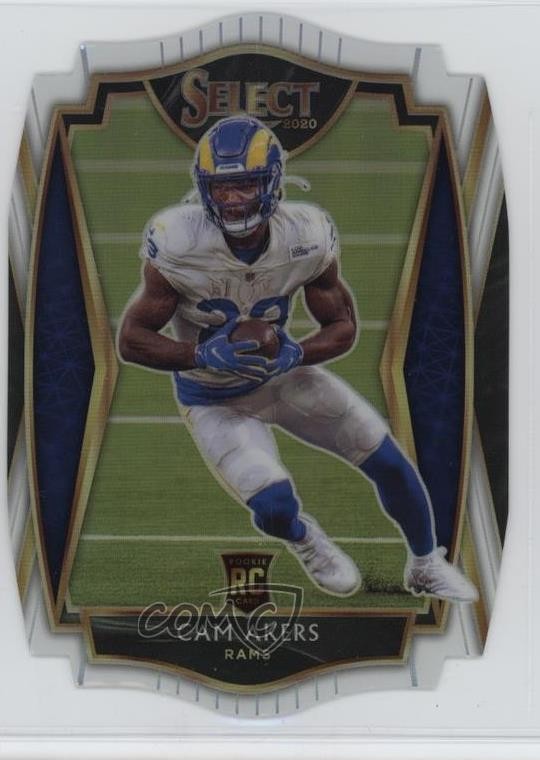 2020 Panini Select Premier Level White Prizm Die-Cut Cam Akers #155 0h3t