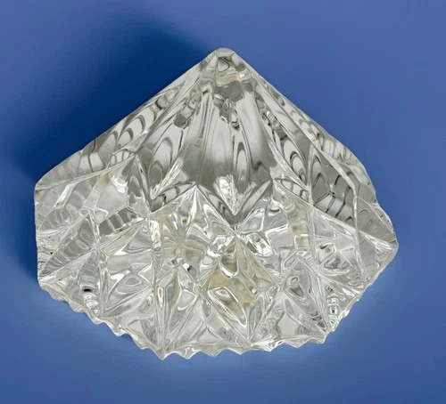 Vintage Waterford Crystal💎Lismore Paperweight Diamond Ireland Signature Etched