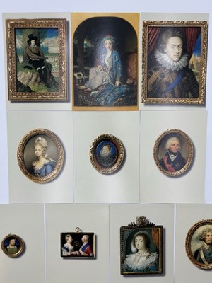 Portrait Miniatures Queens Buckingham Palace Royal Collection of 10 Postcards