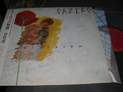 Gazebo Univision LP japan OBI '87 NM w/book italo wave import trotsky burger!