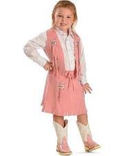 Pink  COWGIRL VEST  SKIRT  Faux Suede  Fringe - Rodeo Rider-Set or Separate