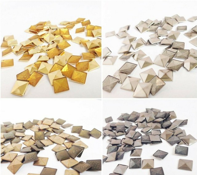 Iron on Hot Fix Metal Pyramid Flat Square Stud shoes Bags Belts Jeans Jewellery Iron on Hot Fix Metal Pyramid Flat Square Stud shoes Bags Belts Jeans Jewellery