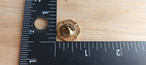 3 Jahre Dienst Feuerwehr Feuerwehrmann Anstecknadel goldfarben mit Emaille Krawatte Tac Three - Bild 3 von 3