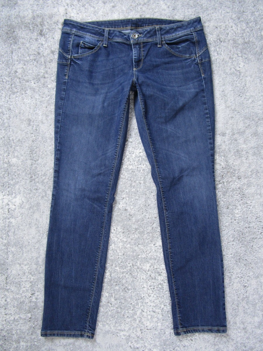 Jeans Taille Basse Benetton Jeans Pour Femme - Taille 36 (EU) - Bleu Délavé - Occasion Parfait État