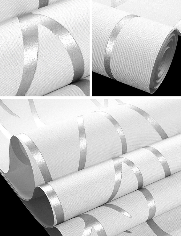 Modern Geometry Abstract Gloss Wallpaper Embossed Textured Nonwoven Living Room eBay