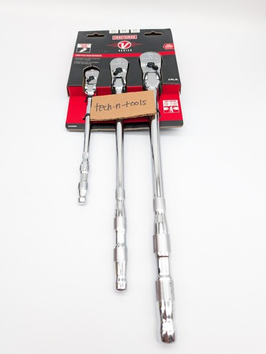 CRAFTSMAN V-Series 3 Piece Ratchet Set, Flexible Head 1/4, 3/8, 1/2 (CMMT86505V)