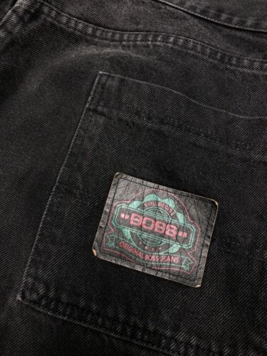 Vintage 90’s BOSS Baggy Black Hip-Hop Fashion Denim Jeans Men’s Size 36x33 - Picture 5 of 10