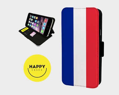 FRANZÖSISCHE NATIONALFLAGGE FRANKREICH - Kunstleder Klapp Handy Hülle Cover - iPhone/Samsung