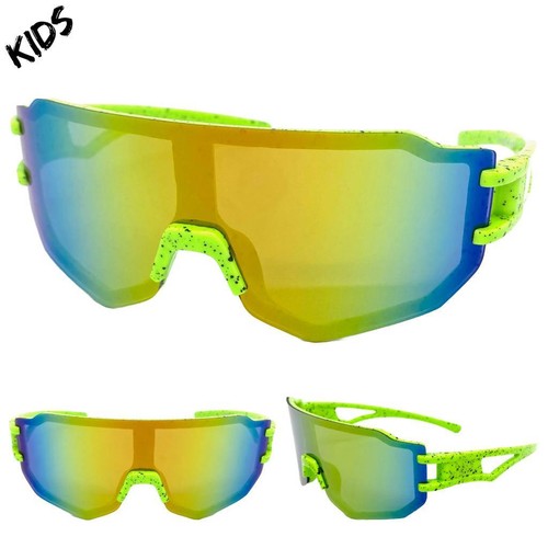 WHOLESALE LOT Kids Boys Sports Retro Wrap Shield Baseball SUN GLASSES 12 Pairs - Picture 5 of 24