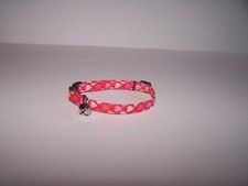 Wet Nose Designs Pink Hearts in a Row Cat Collar Valentines Day Love Pink Red