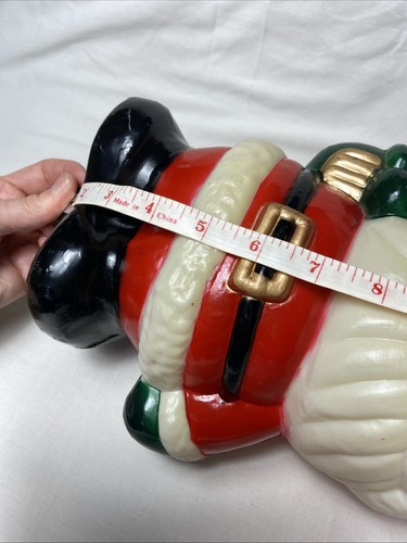 Figura Ornamental Vintage Navidad Papá Noel Plástico 16" Bombilla Cubierta - Imagen 17 de 20