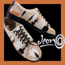 ICON Graphic Print MAN WOMAN PEOPLE Oxford Flat UNISEX SHOES Mens 4.5 Womens 6.5