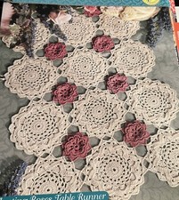 CROCHET Floating Roses Runner Doily PATTERN