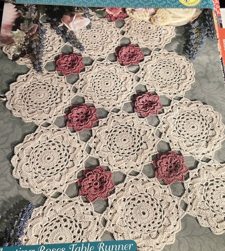 CROCHET  ~ “Floating Roses Runner Doily” ~ PATTERN ~ - Picture 1 of 2