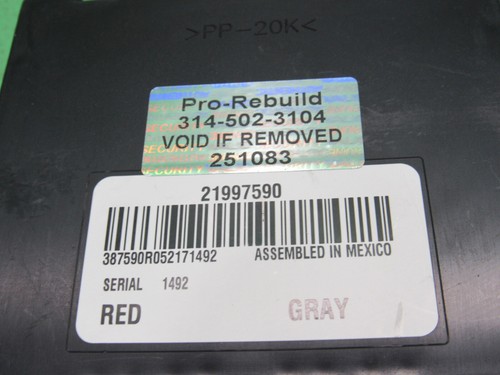 21997590 TAHOE ESCALADE YUKON SUBURBAN REAR A/C HVAC CONTROL MODULE REBUILT 1083 - Picture 2 of 4