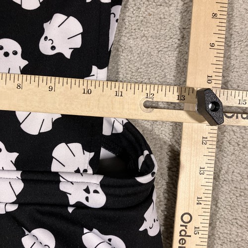 Hot Topic Ghost Pinafore Dress Girls XS All Over Print Black White Halloween - Picture 9 of 13