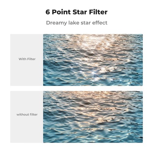 K&F Concept Star Filters 3pcs Set 4+6+8 Points Cross Screen Starburst Filter - Picture 3 of 12