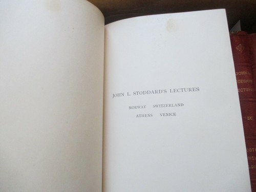 John L STODDARD'S LECTURES 12 volumes 3/4 Leather Decorator's Set Balch 1903 - Imagen 7 de 9