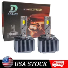 New D1S D1R LED Headlight Bulbs 6000K Super White HID Xenon Conversion Kit 2PCS