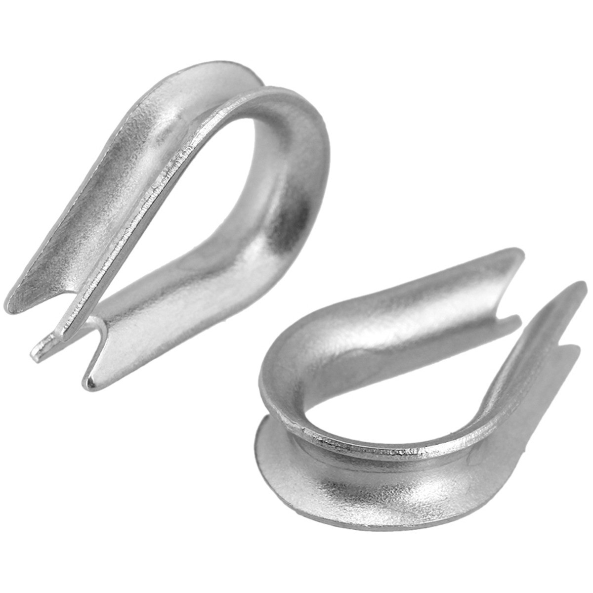 10 x WIRE ROPE EYELET M6 6mm Hard Metal Loop Ring Link Thimble Eye