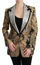 DOLCE & GABBANA Jacket Blazer Black Gold Jacquard s. IT42 / US8 / M RRP $3600